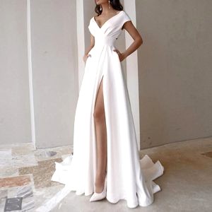 Robe Blanche Cocktail Longue
