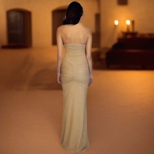 Robe Cocktail Beige 2