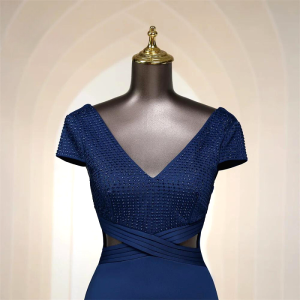 Robe Cocktail Bleu Marine 4