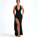 Robe Cocktail Noire Longue 3