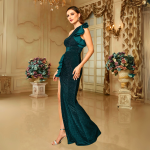 Robe Cocktail Vert Emeraude 2