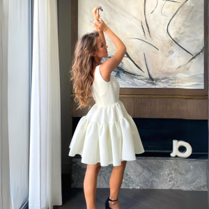 Robe De Cocktail Courte Ivoire 2