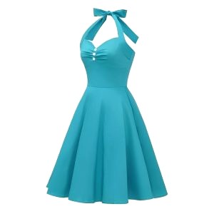 Robe De Cocktail Courte Turquoise 3