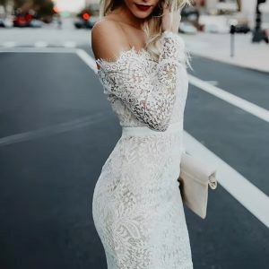 Robe De Cocktail Dentelle Longue 7