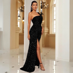 Robe De Cocktail Longue Fendue 7