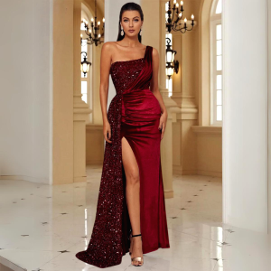 Robe De Cocktail Longue Fendue 9