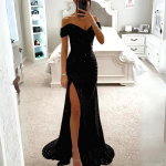 Robe De Cocktail Longue Paillette 3