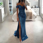 Robe De Cocktail Longue Paillette 4